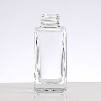 High End Design 50ml Clear Glass Perfume Bottle with Custom Size Collar Material