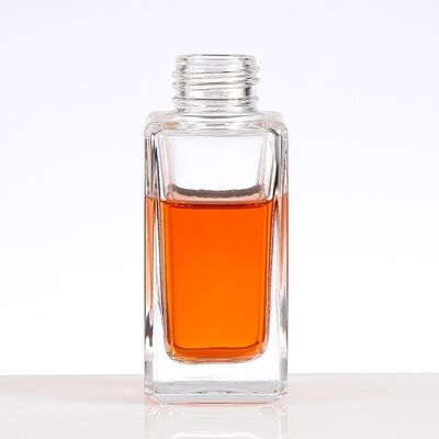 High End Design 50ml Clear Glass Perfume Bottle with Custom Size Collar Material