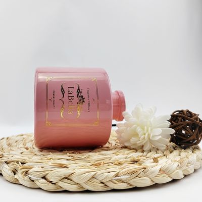 Matte Pink Glass Round Bottom Diffuser Bottle 150ml 200ml with Eco-friendly Material