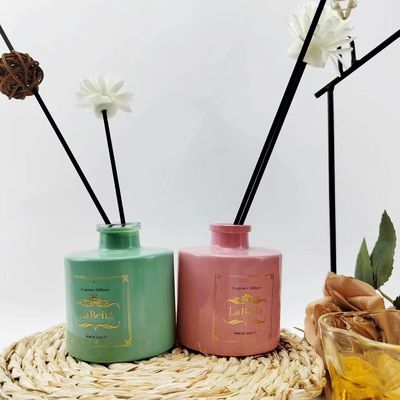 Matte Pink Glass Round Bottom Diffuser Bottle 150ml 200ml with Eco-friendly Material