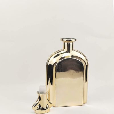 Glass Base Material Aromatherapy Bottle 300ml Gold Electroplated Perfume Oil Bottle
