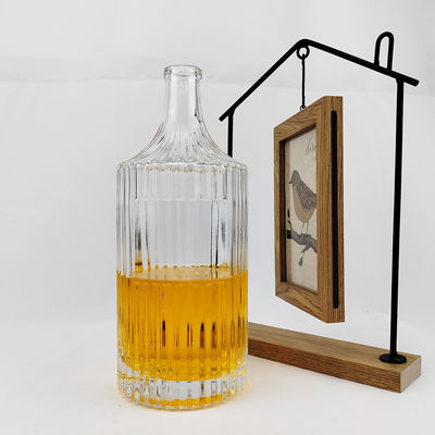 Custom Glass Bottle for Vodka Whiskey Gin Tequila Brandy Rum 330 ml 500 ml 750 ml 1000 ml