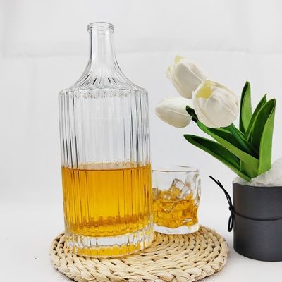 Custom Glass Bottle for Vodka Whiskey Gin Tequila Brandy Rum 330 ml 500 ml 750 ml 1000 ml