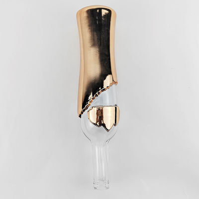 Glass Collar Hot Stamping 750ml Irregular Electroplating Liquor Whiskey Brandy Bottle
