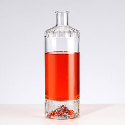 Base Material Glass Cork Sealing 200ml 375ml 500ml Clear Bottle for Gin Tequila Rum