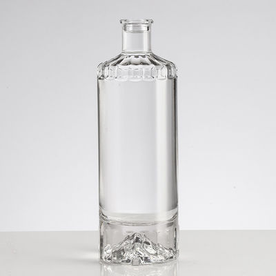 Base Material Glass Cork Sealing 200ml 375ml 500ml Clear Bottle for Gin Tequila Rum
