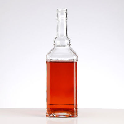 Clear 1L Square Glass Bottle for Alcohol Spirits Liquor Whisky Gin 750ml 1000ml 200ml