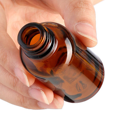 10ml 20ml 30ml Brown Essential Oil Glass Bottle with Bamboo Cover Base Material Glass