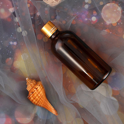 10ml 20ml 30ml Brown Essential Oil Glass Bottle with Bamboo Cover Base Material Glass