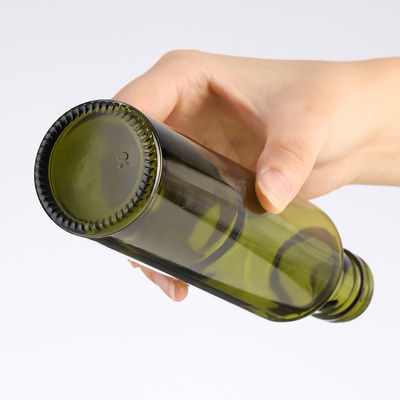 Customer's Choice 500ml Cylindrical Green Condiment Glass Bottles for Olive Oil 250ml