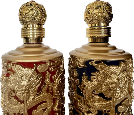 Provided Freely Glass Bottle Cover for Liquor Bottles Dragon and Phoenix Bottle Set