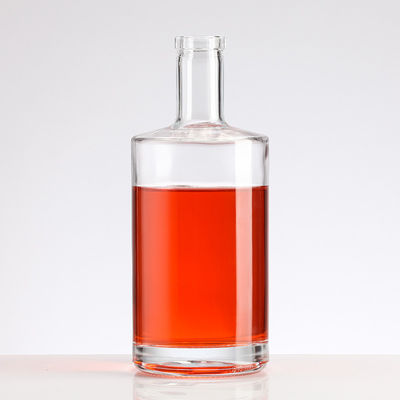 Brandy Liquor Gin Glass Bottle with Stopper 750ml Vodka Glass Body Material