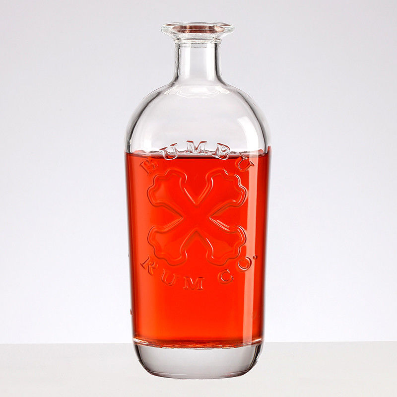 700ml 750ml 1000ml Frosted Printing Glass Bottle Extra Super Flint for Gin Vodka Tequila Whisky Brandy