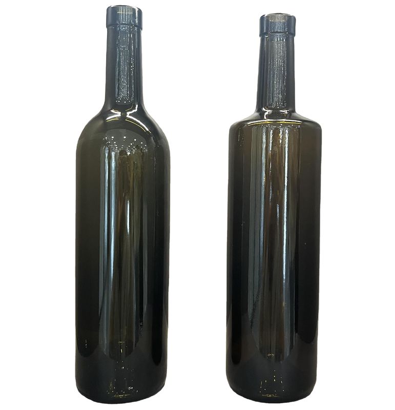 Clear Red Fruit Bordeaux Round 750ml Wine Bottles with Cork Caps Industrial Beverage