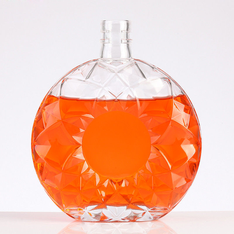 Unique Shape Empty Glass Vodka Bottle Whiskey Bottle 375ml 500ml 700ml for Liquor Direct
