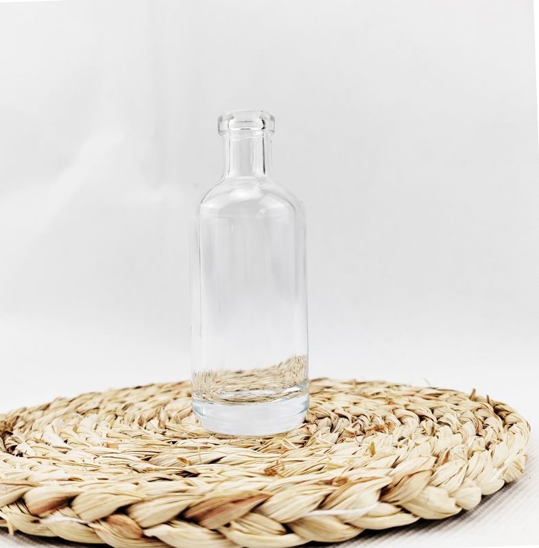 Glass Wine Bottle with Cork 100ml Round Shape Transparent Clear Body Material Glass