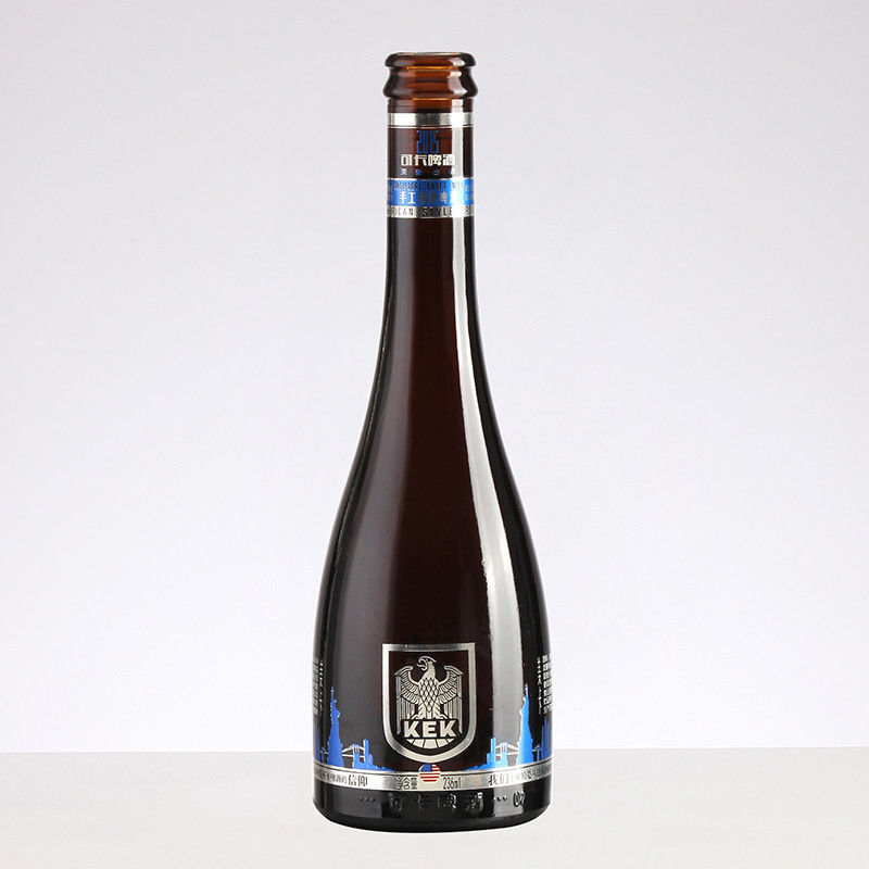 Acceptable Customer's Logo Glass Beer Bottles 250Ml 330Ml 500Ml 640Ml With Crown Cap