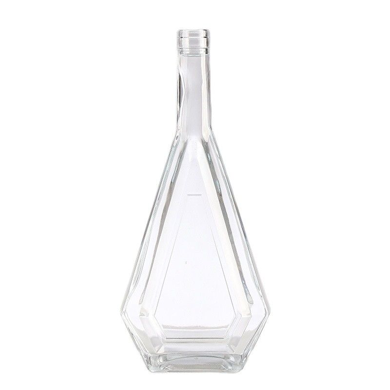 Super Flint 70cl Unique Rhombus Shape Glass Bottle Ideal of Brandy Liquor Whisky 750ml