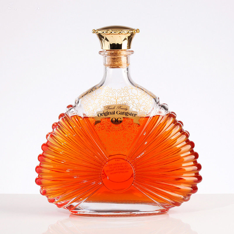 Collar Material Glass Bottle 500ml 700ml Whisky Brandy for Clients' Specific Requirements