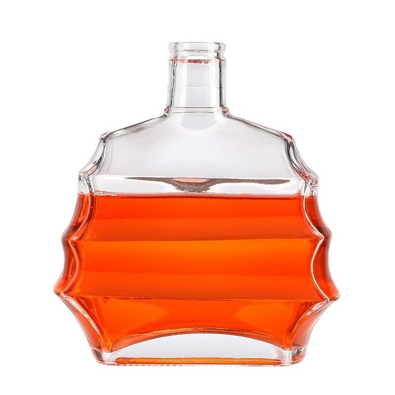 500ml 750ml Clear Liquor Glass Bottle for Brandy XO Whisky Custom Design and Beverage