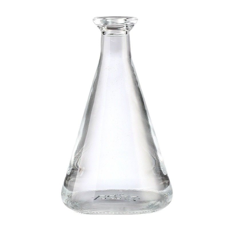 Tom Ford Vodka Bottle Fast Customization with Triangle Glass Jars and Cork Sealing