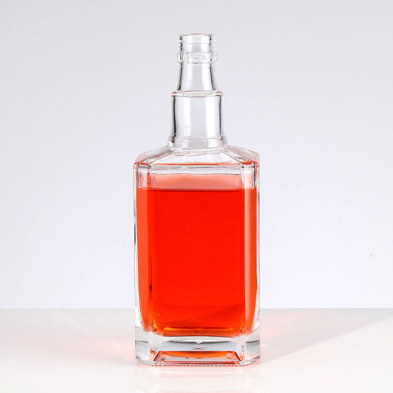 Hot Stamping 500ml 750ml Cube Vodka Alcohol Spirits Liquor Whisky Wine Glass Bottle