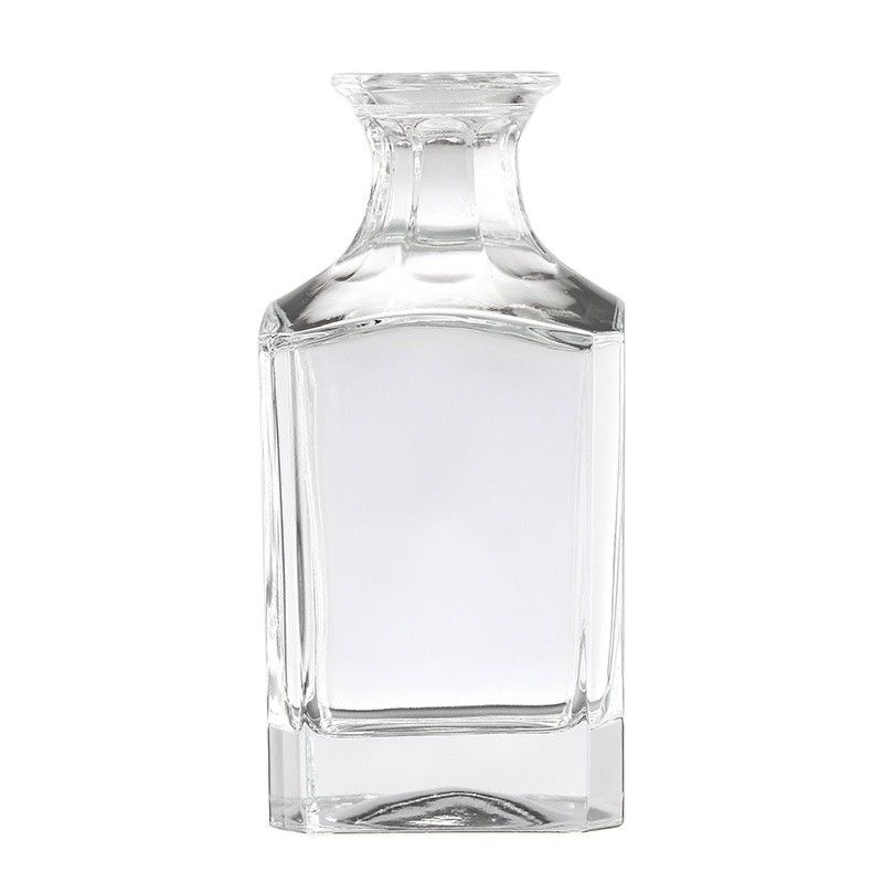 OEM/ODM Welcome 2021 Amazon Square Whiskey Decanter 750ml Lead-free Glass Wine Bottle