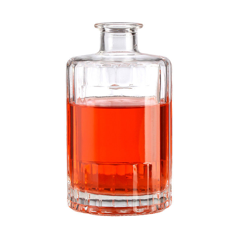 Hot Stamping Surface Handling Custom Logo Empty Glass Bottle for Liquor Rum Gin Tequila
