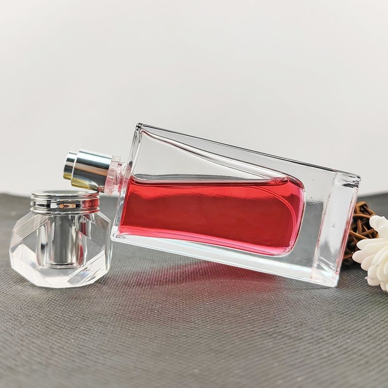 30ml 50ml 100ml Square Spray Bottle Glass Perfume Bottle with Rubber Stopper Sealing Type