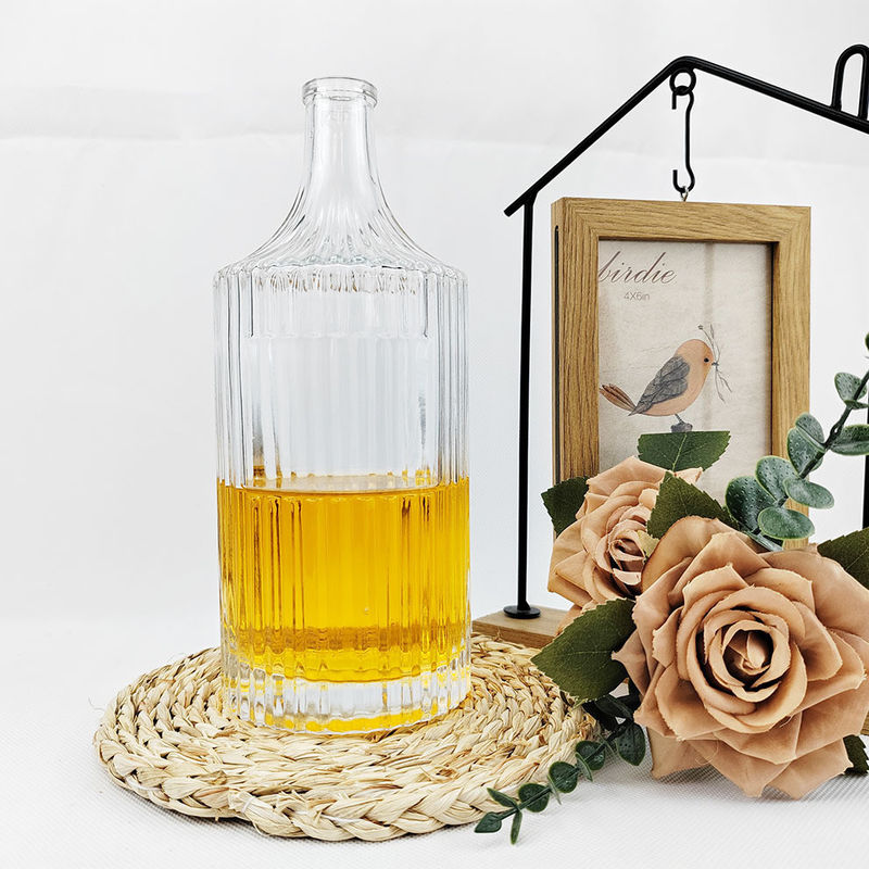 Custom Glass Bottle for Vodka Whiskey Gin Tequila Brandy Rum 330 ml 500 ml 750 ml 1000 ml