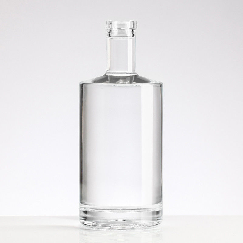 Brandy Liquor Gin Glass Bottle with Stopper 750ml Vodka Glass Body Material